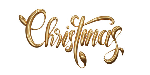 Wall Mural -  Christmas banner isolated text on transparent background