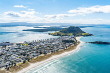 Helicopter View Of Mount Maunganui Township