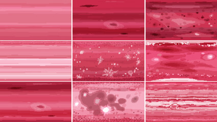 Wall Mural - different planet textures set