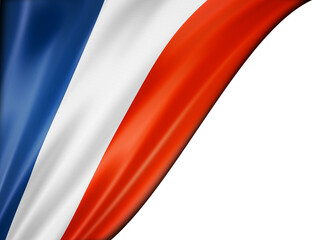 Wall Mural - French flag isolated on white banner