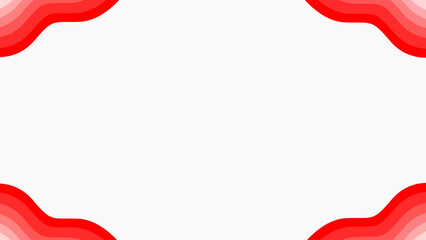 Background white with red wave border. Vector can be used for banners, posters, power points, templates, slides, etc.