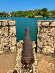 Wall Mural - Canon in Castillo de San Felipe de Lara