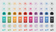 Number Icons Set - Different Colorful Vector Illustrations Isolated On Transparent Background