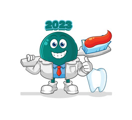 Sticker - 2023 dentist illustration. character vector