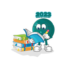 Sticker - 2023 studying mascot. cartoon vector