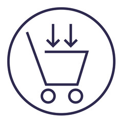 Sticker - purchase order, commerce, line simple icon