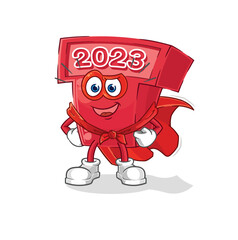 Wall Mural - new year 2023 heroes vector. cartoon character