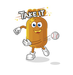 Poster - 2023 new year throwing baseball vector. cartoon character