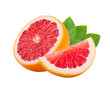 © supamas - Ripe half of pink grapefruit citrus fruit isolated on transparent png