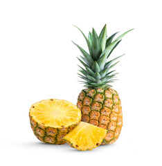 Wall Mural - fresh pineapple isolated on transparent png