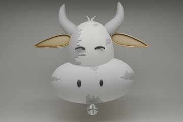  cow, Backgrounds, Papel cartoon 3D