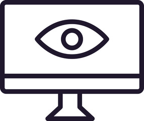 Fototapete - Computer line icon on white background