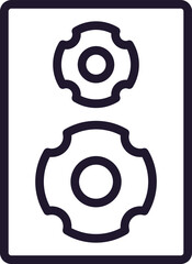 Fototapete - Device line icon on white background
