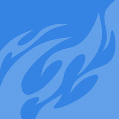 Poster - simple background with blue flame pattern