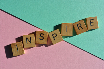 Wall Mural - Inspire, word as banner headline