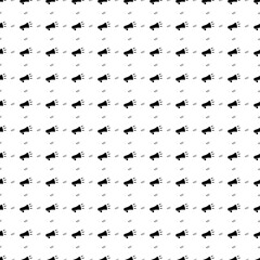 Poster - Square seamless background pattern from black megaphone symbols are different sizes and opacity. The pattern is evenly filled. Vector illustration on white background