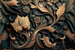 Intricate floral pattern background. Digitally generated.