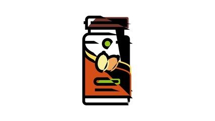 Poster - pumpkin seed oil color icon animation