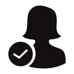 Sticker - Accept female user icon
