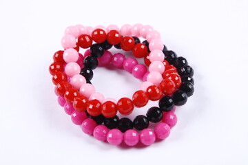 Beaded bracelets in different colors