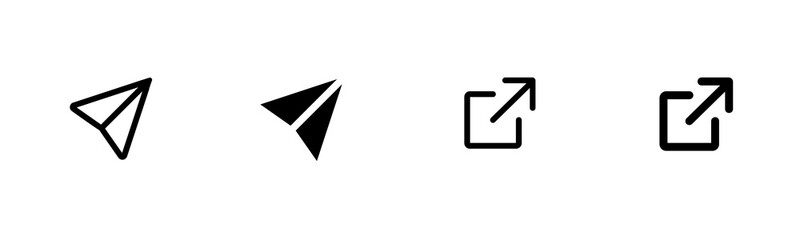 Poster - simple send and share flat icon collection vector for application 