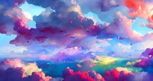 I Am Looking At A Beautiful Work Of Art. Vibrant Colors Dance In The Sky, Living And Breathing Before My Eyes. The Clouds Look Like They Were Made Out Of Cotton Candy, Fluffy And Light. I Can't Help