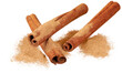 Cinnamon sticks and ground up cinnamon