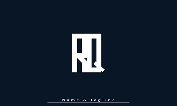 Alphabet letters Initials Monogram logo RQ , QR