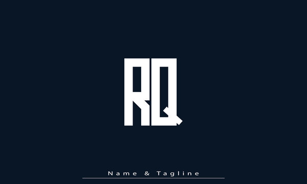 Alphabet letters Initials Monogram logo RQ , QR