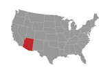Fototapeta Nowy Jork - Arizona state map. Vector illustration.