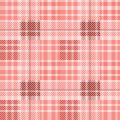 Seamless tartan plaid pattern in Pink Red Color.	
