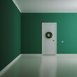 3d render, 3d illustration. Room with number 2020.