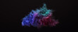 Multicolor beautiful cloud on a dark background. 3d illustration, 3d render.