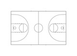 Fototapeta Sport - Basket Ball Field Sign for Website, Apps, Art Illustration, Pictogram or Graphic Design Element. Format PNG