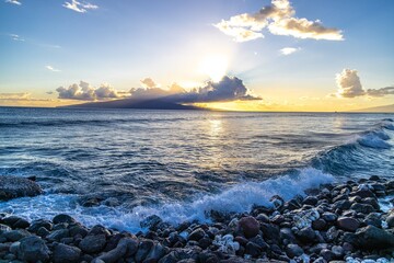 Wall Mural - sunset over the sea