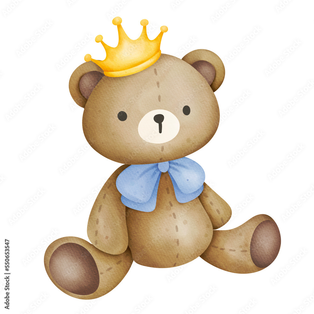 Teddy bear with crown discount