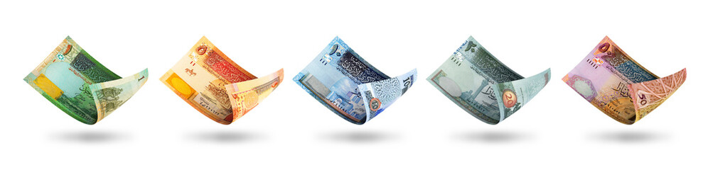 Aufkleber - Set of Jordanian Dinar note denominations. 3d illustration