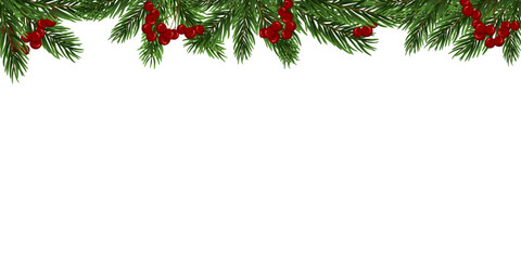 Sticker - Christmas Fir Tree Branch Border