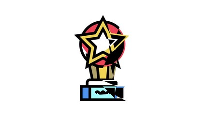 Sticker - star award color icon animation