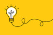 © Nikolai Titov - Background creative idea with hand drawn light bulb and lines