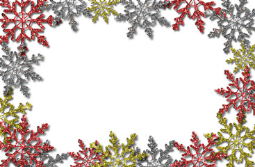 Wall Mural - beautiful illustration of multicolored snowflakes on a transparent background