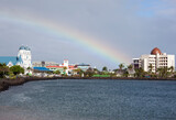 Fototapeta Do pokoju - Apia Downtown And A Rainbow