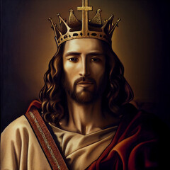 Wall Mural - Jesus Christwith a crown