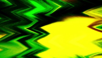 Poster - Moving background with liquid zigzag pattern. Motion. Pattern with moving wavy stripes and triangular corners. Zigzag pattern with liquid effect