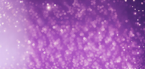 Poster - purple holiday background filled with bright particles and bokeh effects. filled with small, individ