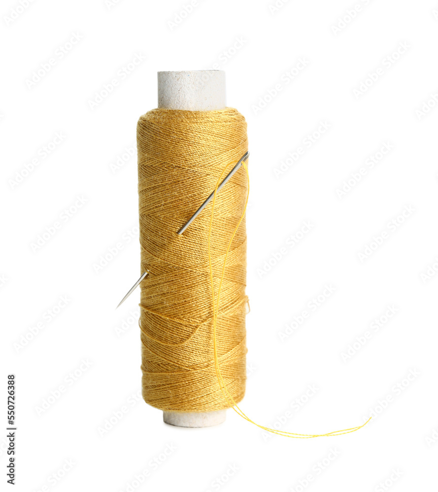 Sewing thread spool isolated on white background