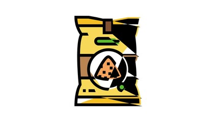 Sticker - flour sweet potato color icon animation