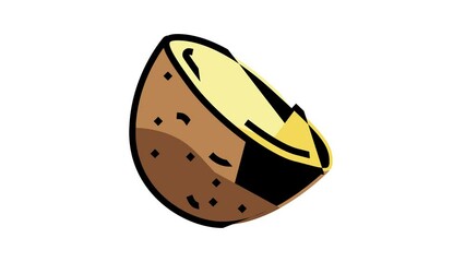 Sticker - potato cut pieces color icon animation