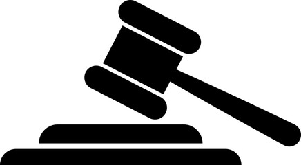 Poster - Judge Gavel Icon Vector Design Template on white background