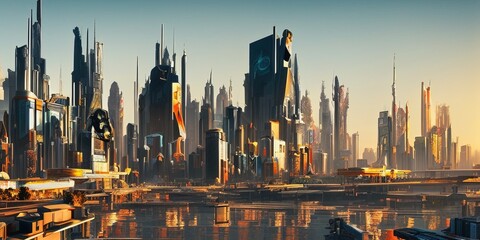  post modern city skyline